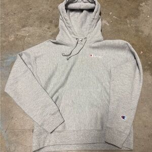 Gray Champion Reverse Weave VTG Hoodie Streetwear Y2K Pullover Hooded Sweatshirt